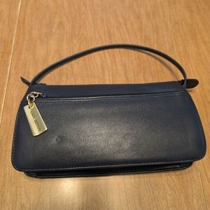 Sold- Navy Blue Leather Handbag - Giani Bernini
